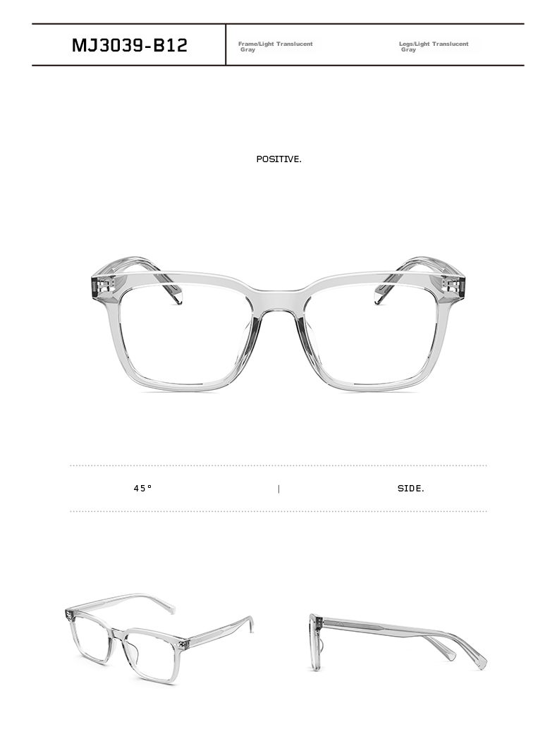 MOLSSION MOLSION Eyeglass Frames for Men And Women Students, Suitable for Myopia Lenses, MJ3039 9