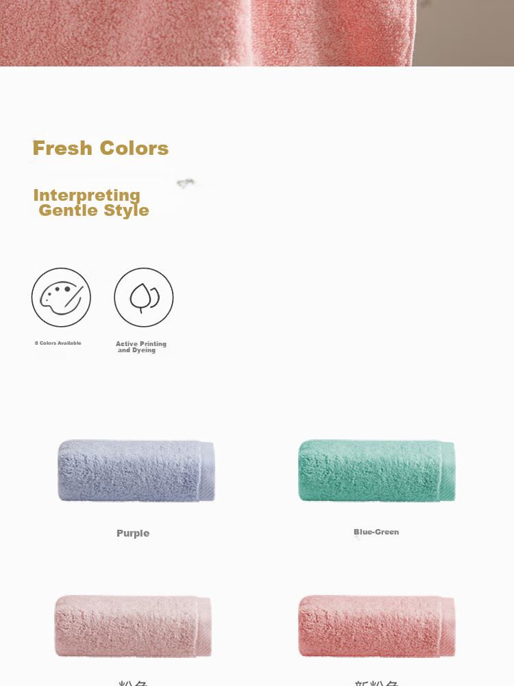 UCHINO Soft Cotton Cloud Towels, 3-Pack, Pure Cotton for Home Use And Children's Face Washing And Hot Compress (Blue + Gray + Purple) 7