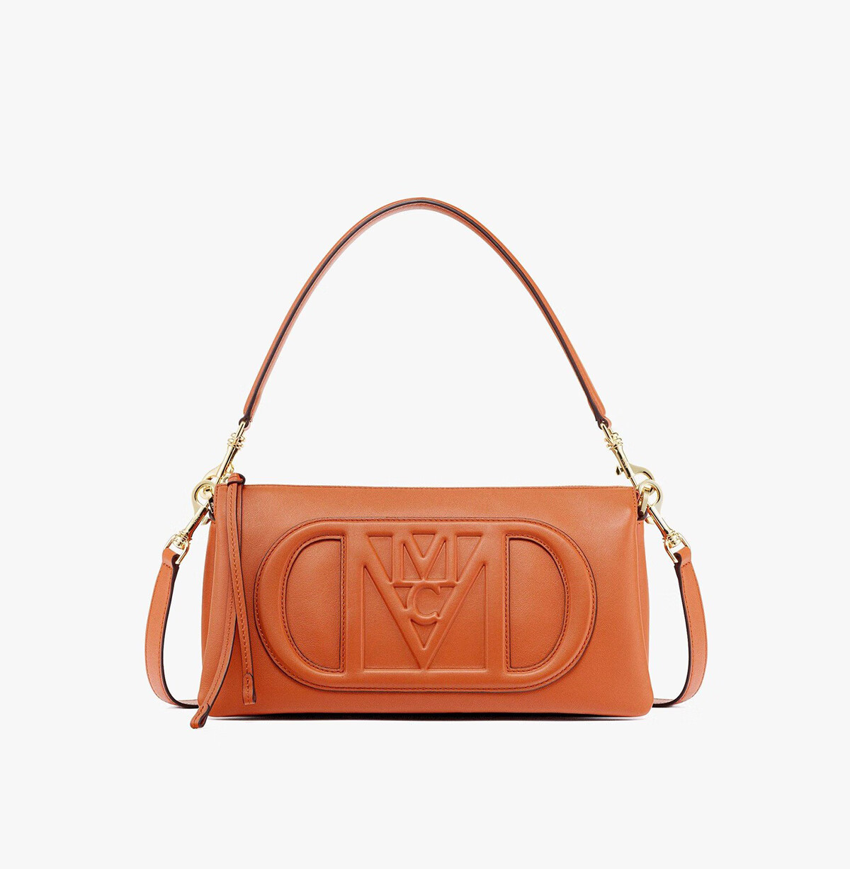 MCM MODE TRAVIA Small Shoulder Bag, Handbag, Crossbody Bag, Orange-Brown Color 2