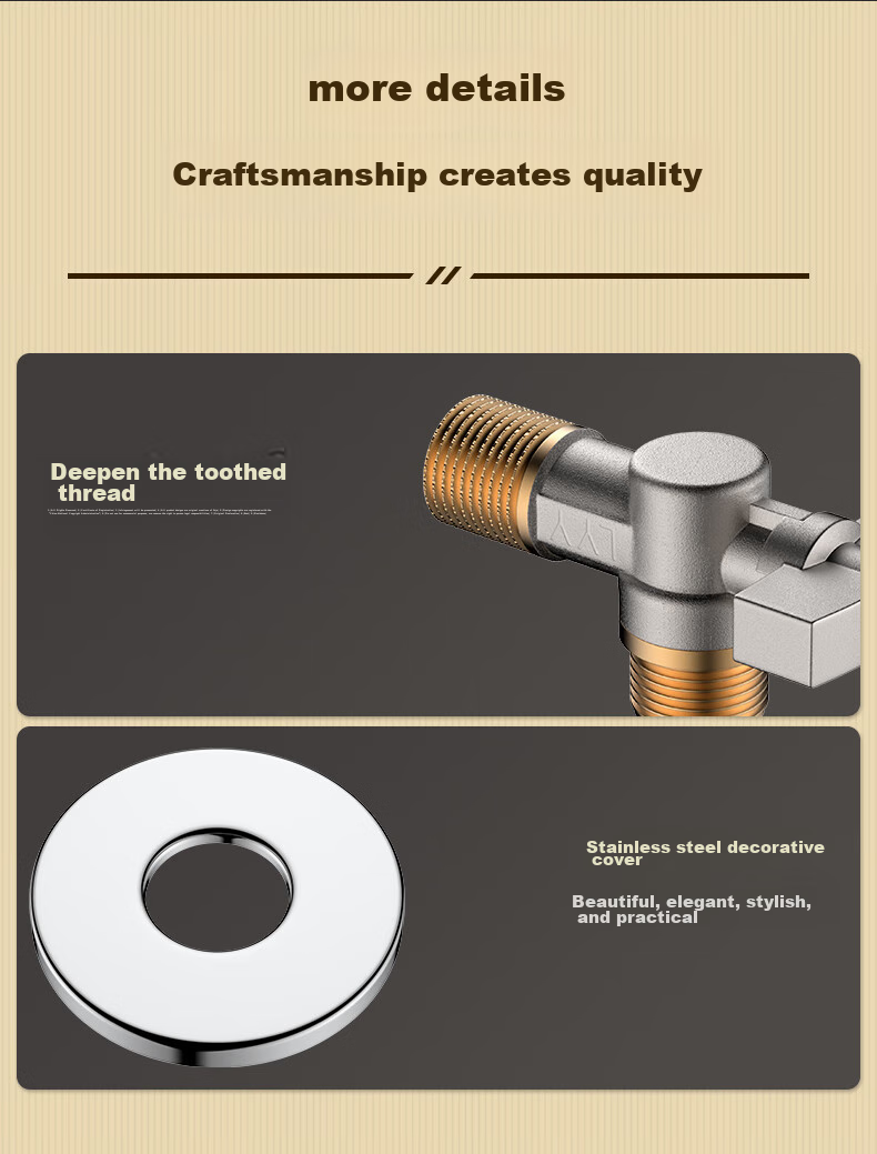 BSITN High-Flow Angle Valve Brass Core Gas Water Heater Ball Valve, 1/2 Inch, Figure-Eight Valve, Suitable for Both Cold And Hot Water, 2 Pieces, B705 18