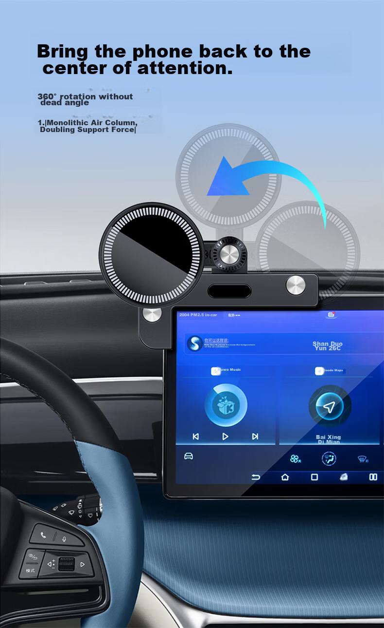 KOOLIFE Car Phone Holder, Tesla Model 3/Y Magnetic Navigation Mount, Specially Designed for Large Screens of New Energy Vehicles 4