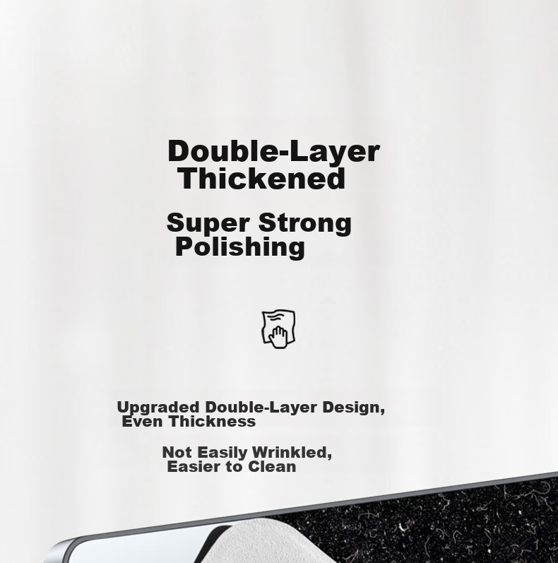 Masentek Screen Protection Cloth, Apple-Specific, Double-Layer Thickened, High-Density Microfiber, Screen-Friendly, Suitable for IPhone, IPad, MacBook AirPods, Washable 7