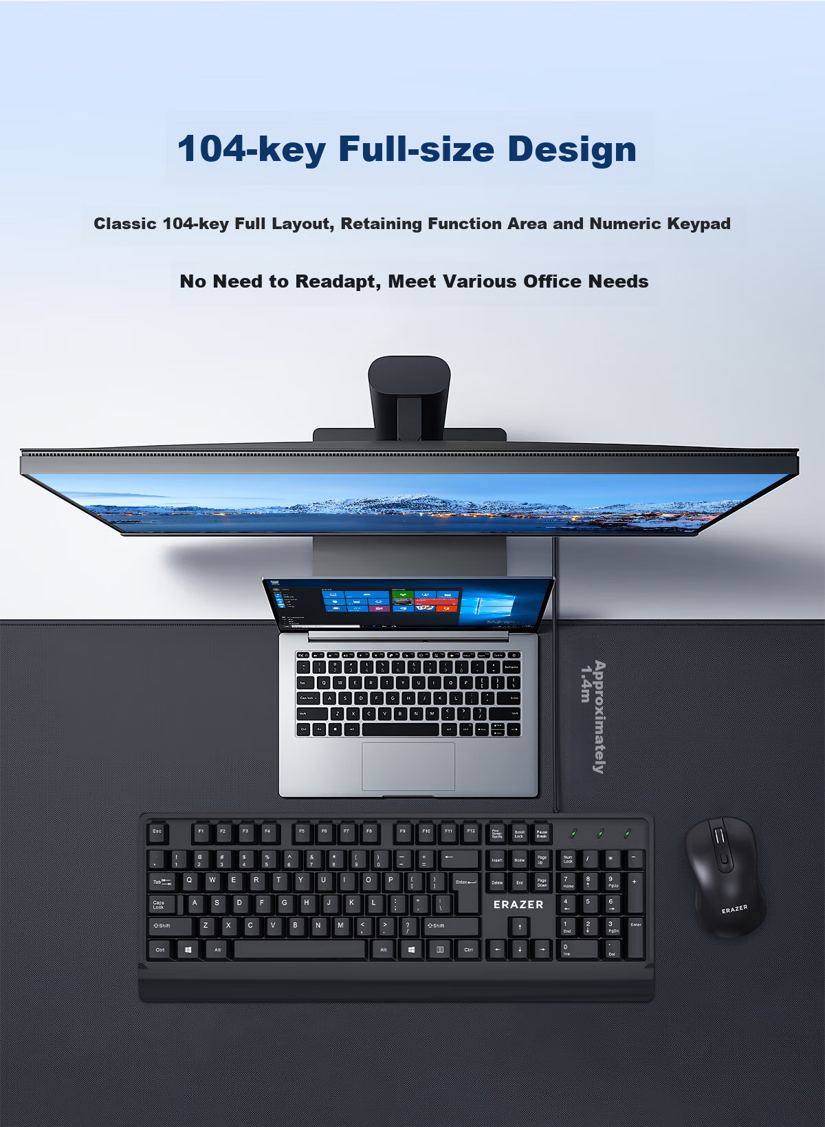 Lenovo Invests in Brand Yinengzhe Wireless Keyboard And Mouse Set, Quiet Keyboard And Mouse, Suitable for Desktop/XiaoXin, Gift for Women, Wireless Keyboard And Mouse, Rainbow Star Wish KN520 3