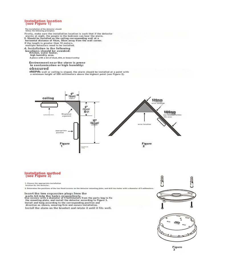LFang PS-818 WIFI Smoke Alarm, Fire Safety 3C Certified, Fire And Smoke Temperature Alarm, Home Remote Warning System 20