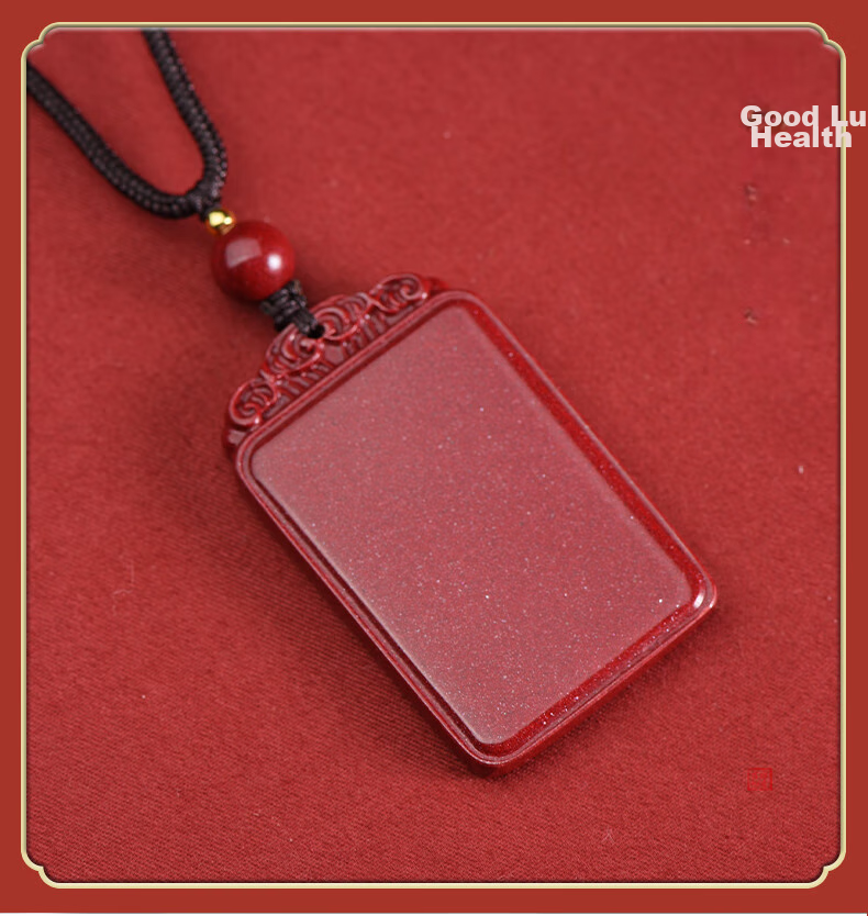 Cilingge Cinnabar Pendant, Peace And Safety Amulet, Necklace for Men And Women, Purple Gold Sand, Year of The Horse Zodiac Charm, Protective Amulet, Necklace Gift 23