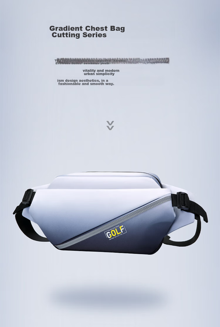 GOLF Trendy Crossbody Bag for Men, Gradient Color Shoulder Bag, Outdoor Sports Waist Pack, Men's Phone Bag, Ink Wash 6