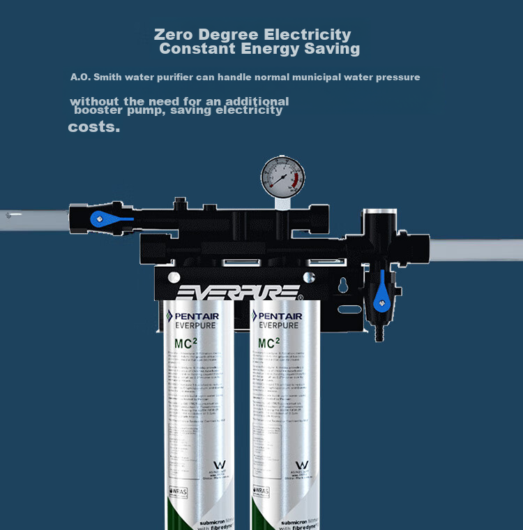 Everpure Coffee Shop/Milk Tea Shop/Chinese Restaurant Direct Drinking Filter Zero Wastewater 3.3 L/min 3300L Rated Water Output FreshDrink2-MC2 Commercial Water Purifier 10
