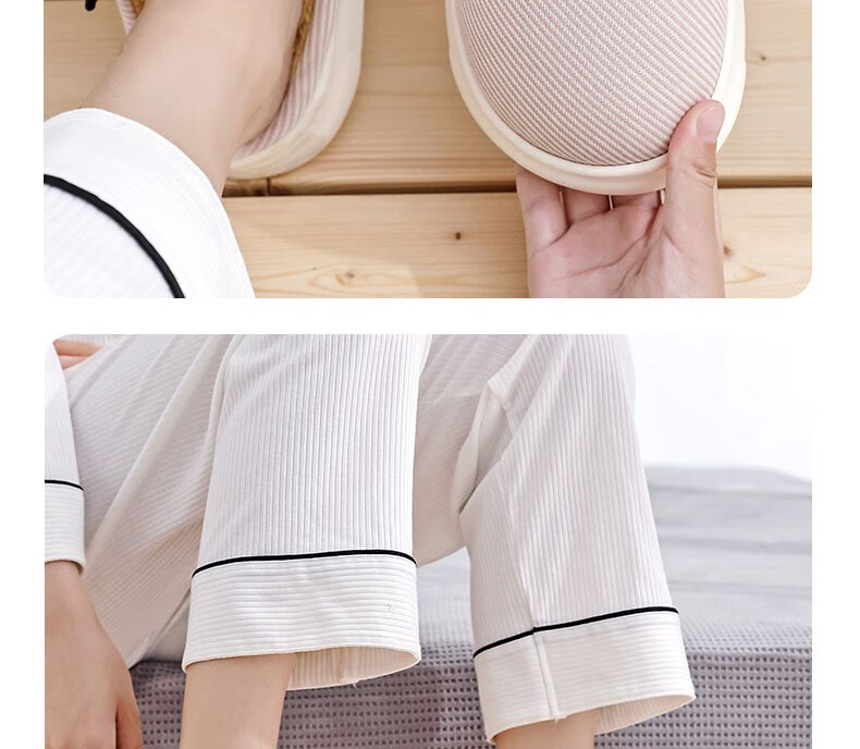 Huili Simple Thick-Soled Fleece-Lined Cotton Slippers for Indoor And Outdoor Wear, Warm Couple's Cotton Slides HL0650 Red Size 40-41 26