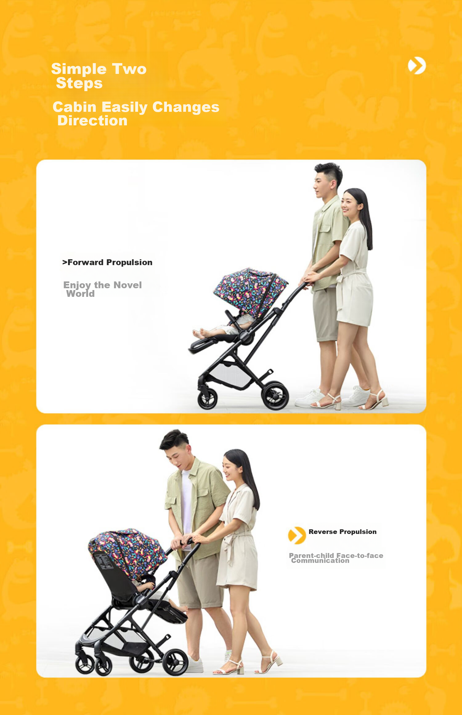 Elittile Stroller for Infants 0-3 Years Old, Foldable, Reclining, Reversible, High Landscape View, Perfect for Taking Babies Out, Dream5 Model 4