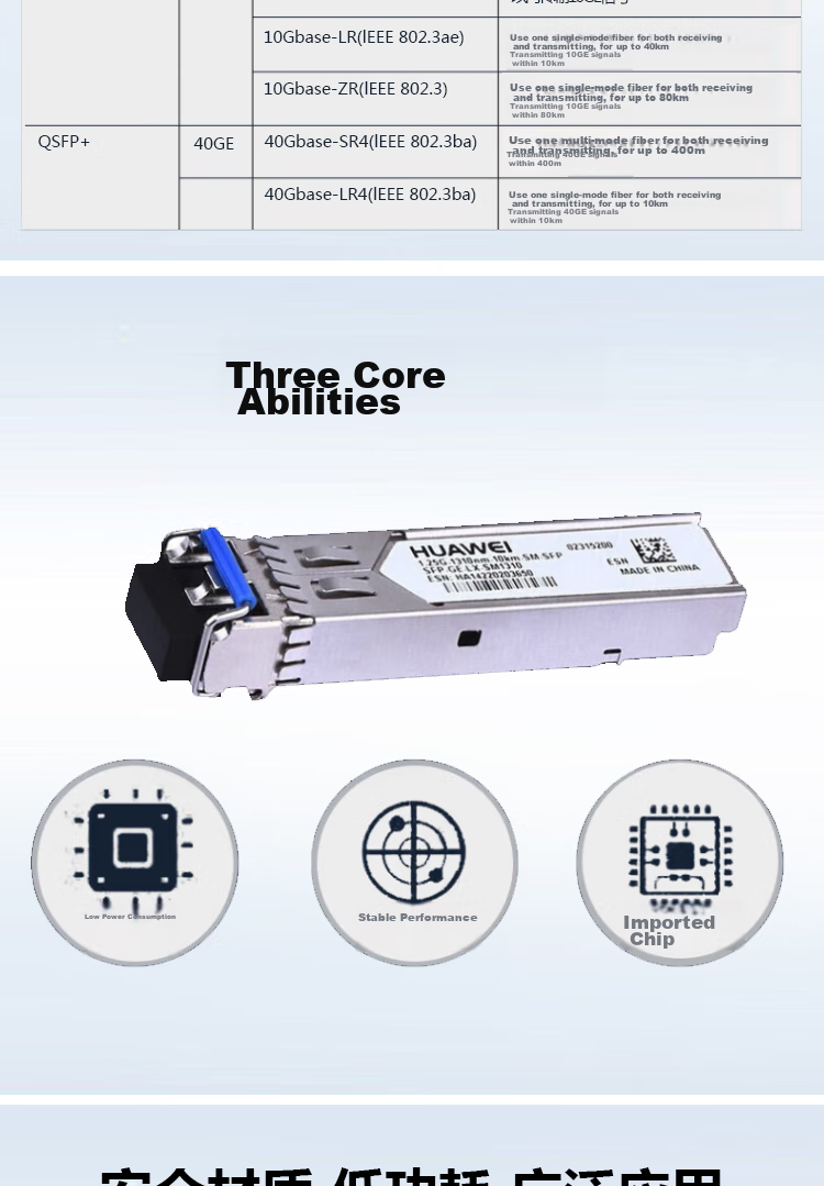 HUAWEI OSX010000 HUAWEI Optical Module - SFP+ - 10G - 10 Gigabit Single-Mode Module (1310nm, 10km, LC) [Shipped from Beijing Warehouse] Three-Year Warranty, No Replacement Or Repair 6