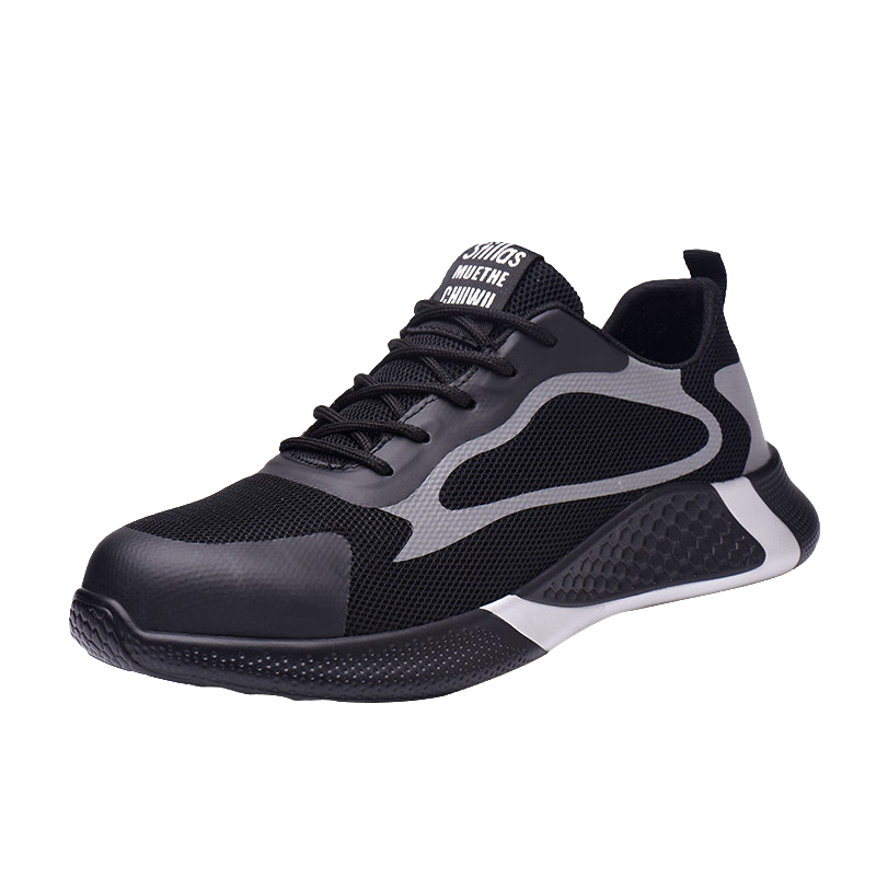LAOGUANJIA Men's Safety Shoes with Breathable Steel Toe Cap, Puncture-Resistant, Anti-Smashing, Comfortable And Lightweight Work Boots LA203 Size 43