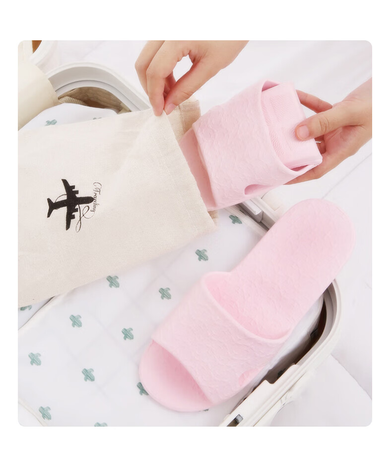 Siwangongli Travel Folding Slippers, Reusable Portable Beach Shoes, Bathroom Non-Slip Slippers, Unisex Couple Sandals, SW2323 9