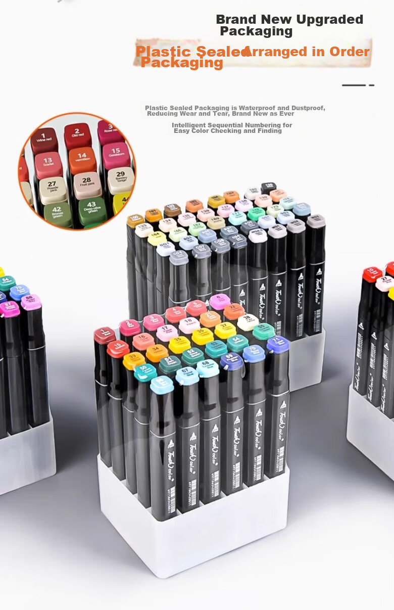 Touchcolor Dual-Tip Markers for Students, Oil-Based Art Set for Comic Design, Elementary School Children, Middle School Students, Watercolor Pens, Anime-Style, 120 Colors, Kindergarten Colored Pens, Refillable Ink 15