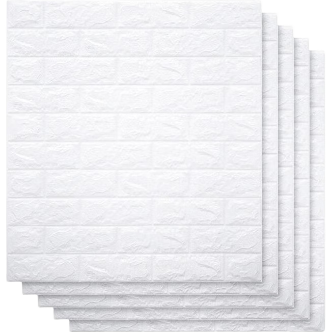 Modouyu Anti-Collision Wall Sticker, 3D Self-Adhesive Wallpaper, 10 Pieces, Thickened 3mm, Moisture-Proof, Bedroom Foam Brick Background Wall Decal