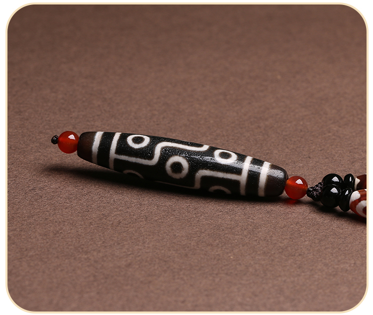 Shichuanbaishi Tibetan Nine-Eyed Dzi Bead Pendant Crystal Agate Necklace for Men And Women, Lucky Charm Amulet, Couple's Birthday Gift 13