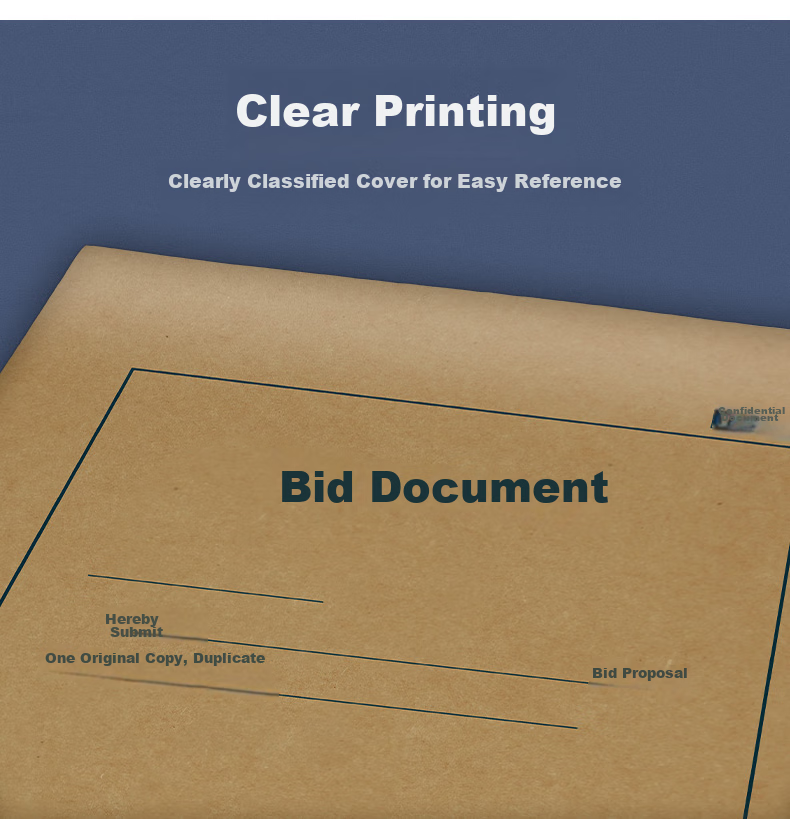 SIMAA 25 Bid-Specific A4 Imported Wood Pulp 200g File Folders Document Envelopes Data Folders Side Width 8cm 6836 5