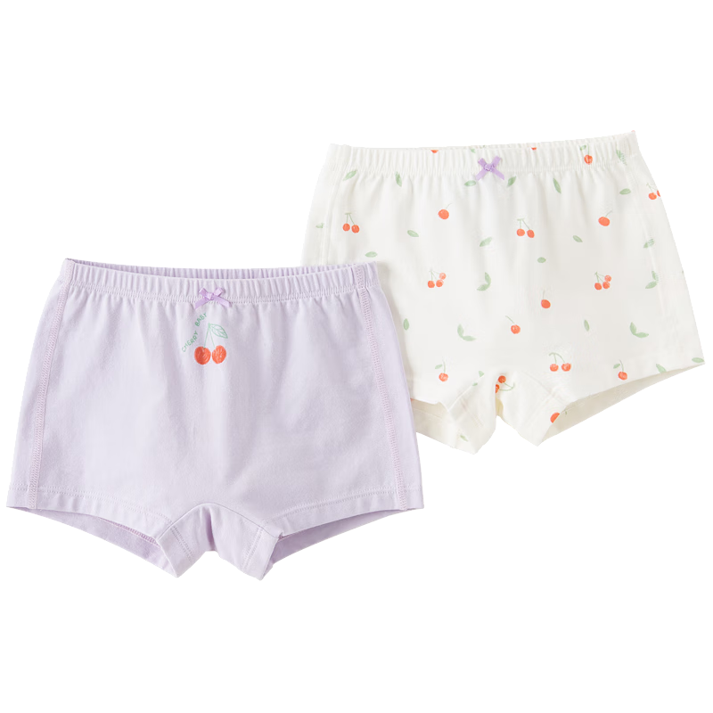 DAVE & BELLA [Two-Pack] Girls' Antibacterial Underwear, Children's Clothing for Older Kids, No Wedgie Flat-Angle Panties