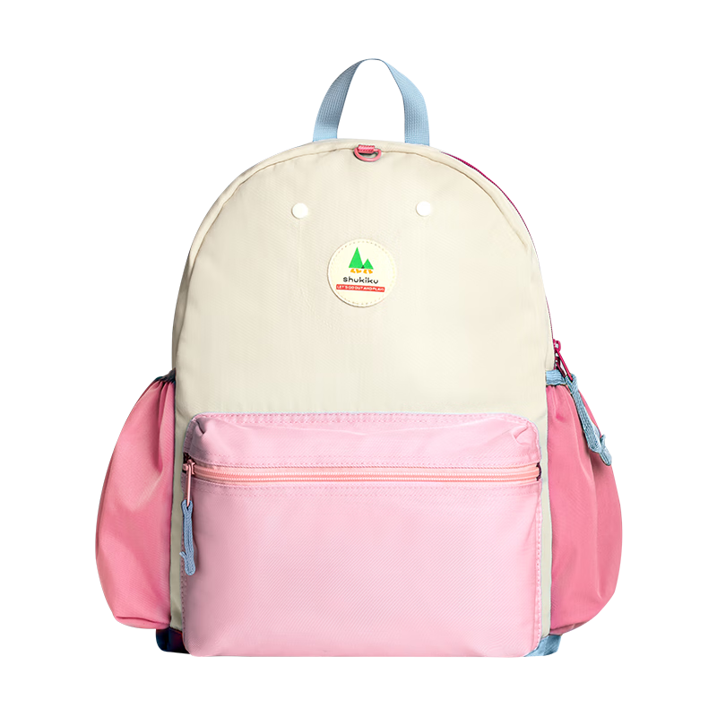 SHUKIKU Children's Backpack for Grades 1-3 Elementary School Students, Ultra-Light Water-Resistant Breathable Backpack for Outdoor Travel, Peach Juice Color, Size M+