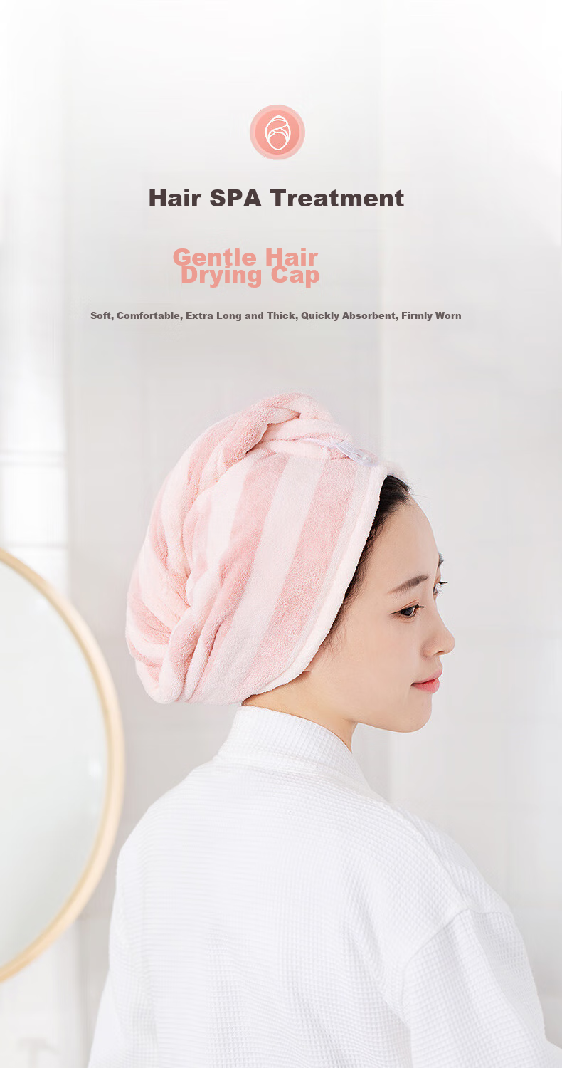 CHAHUA Hair Drying Cap for Women, Ultra-Soft And Highly Absorbent, Lint-Free, Thickened Shower Cap, Polyester Material, 1 Piece 1