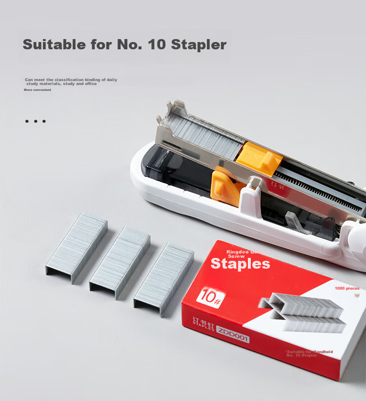 Kingdee 10# Staples, High-Strength Long-Row Industrial Staples, Office Staples, 10 Boxes 5