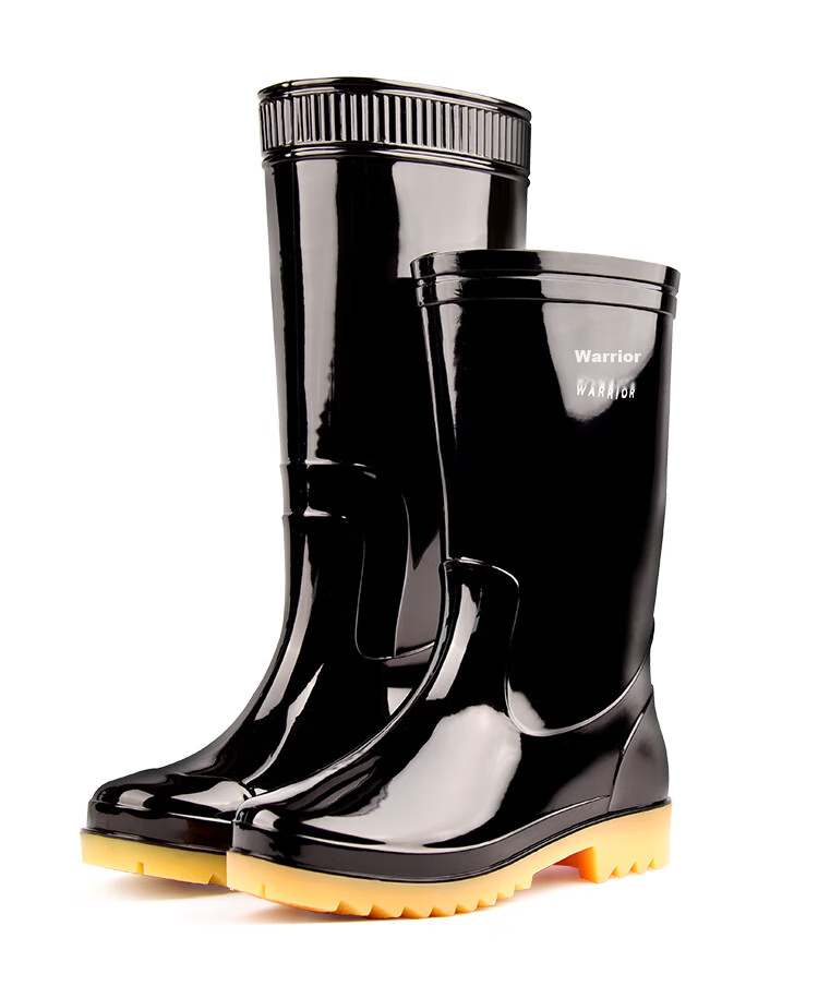 Huili Men's Mid to High-Top Stylish Waterproof Non-Slip Wear-Resistant Rain Boots Rubber Shoes 827 High-Top Size 39 13