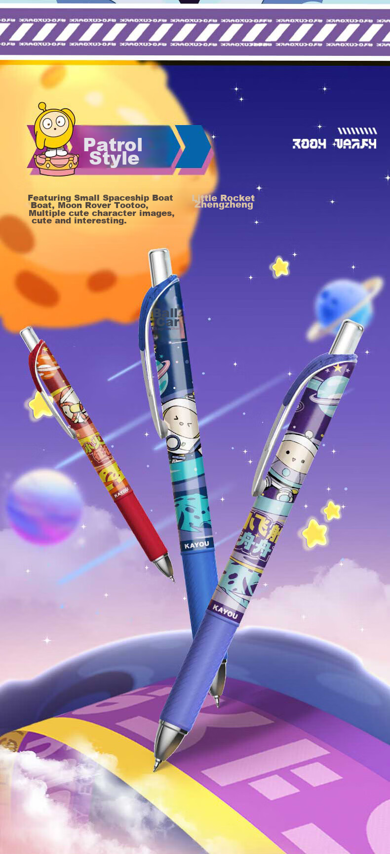 Kayou Egg Party Gel Pen, Retractable Pen, Signature Pen, Student Stationery, Gift for Boys And Girls, Christmas Present 9
