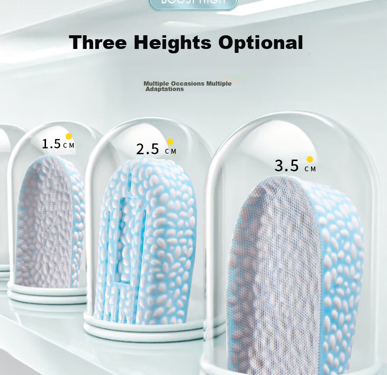 Warrior Height-Increasing Insoles for Men And Women, Invisible Sports Lift Inserts 5257 1.5CM [Blue] - Size 43-44 28