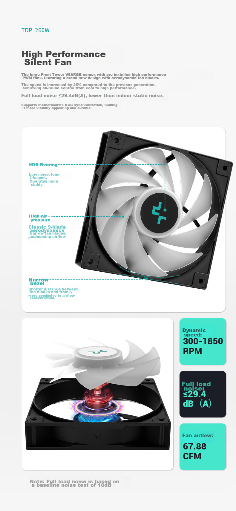 DEEPCOOL GAMMAXX 600 White CPU Air Cooler / 6 Heat Pipes Single Tower / Innovative Airflow Ring Fan / Offset Heat Pipes for Memory Clearance / Multi-Platform Support 8