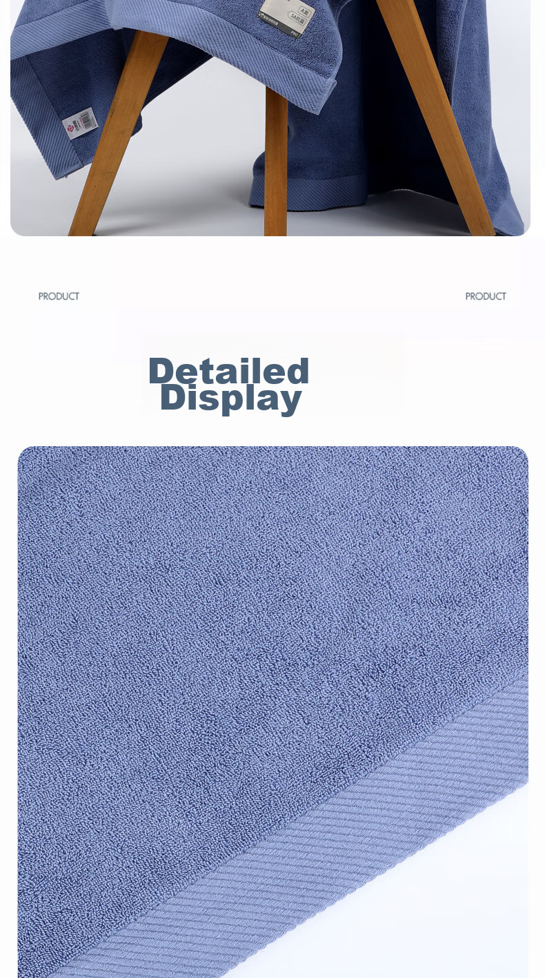 Grace 5A Antibacterial Pure Cotton Bath Towel, Extra Large And Thick, 650g, for Men And Women, Absorbent Quick-Drying Wrap Towel, 170*90cm, Sports 11