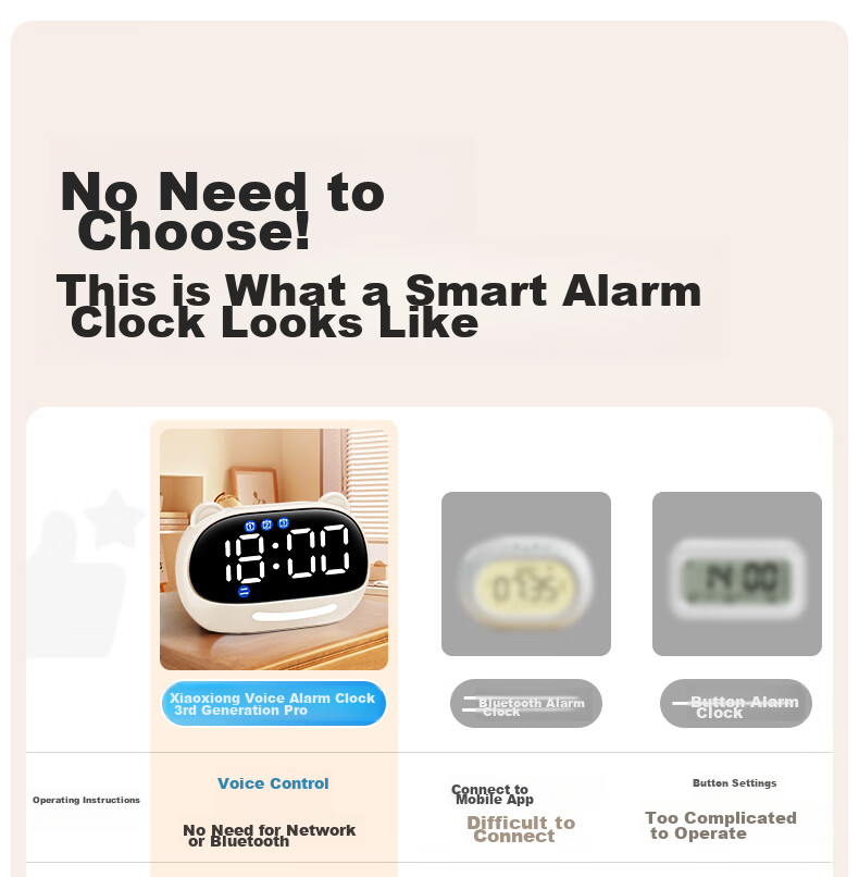 QT-TIMER Timer Time Management Tool for Students, Wake-Up Device, Children's Voice-Controlled Clock with Countdown Reminder, Smart Electronic Alarm Clock, New 2026 Model, Gift for Girls 4