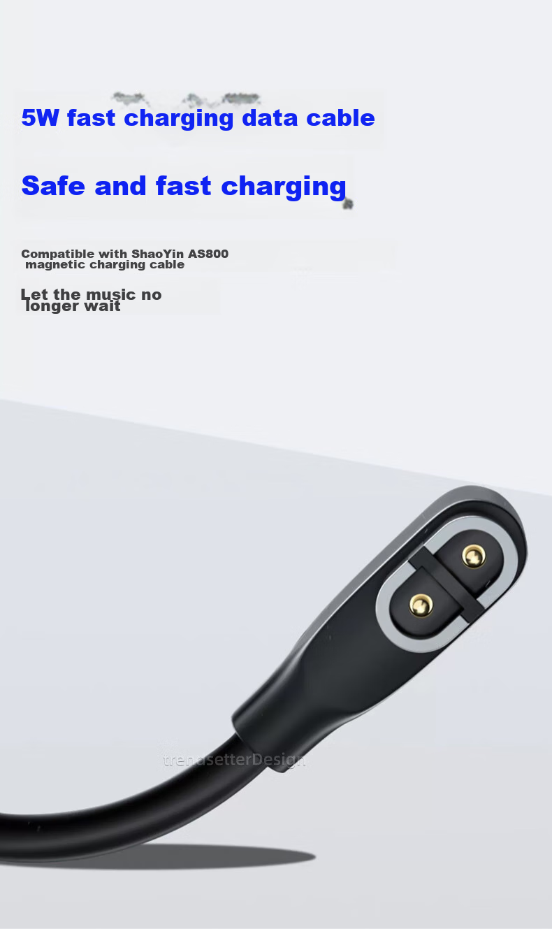 Chaofan Compatible with Shao Yin Bone Conduction Headphones Type-C Charging Cable AS800/S810/S803/AS811 Wireless Bluetooth Sports Earphones Charger Magnetic Charging Cable 3
