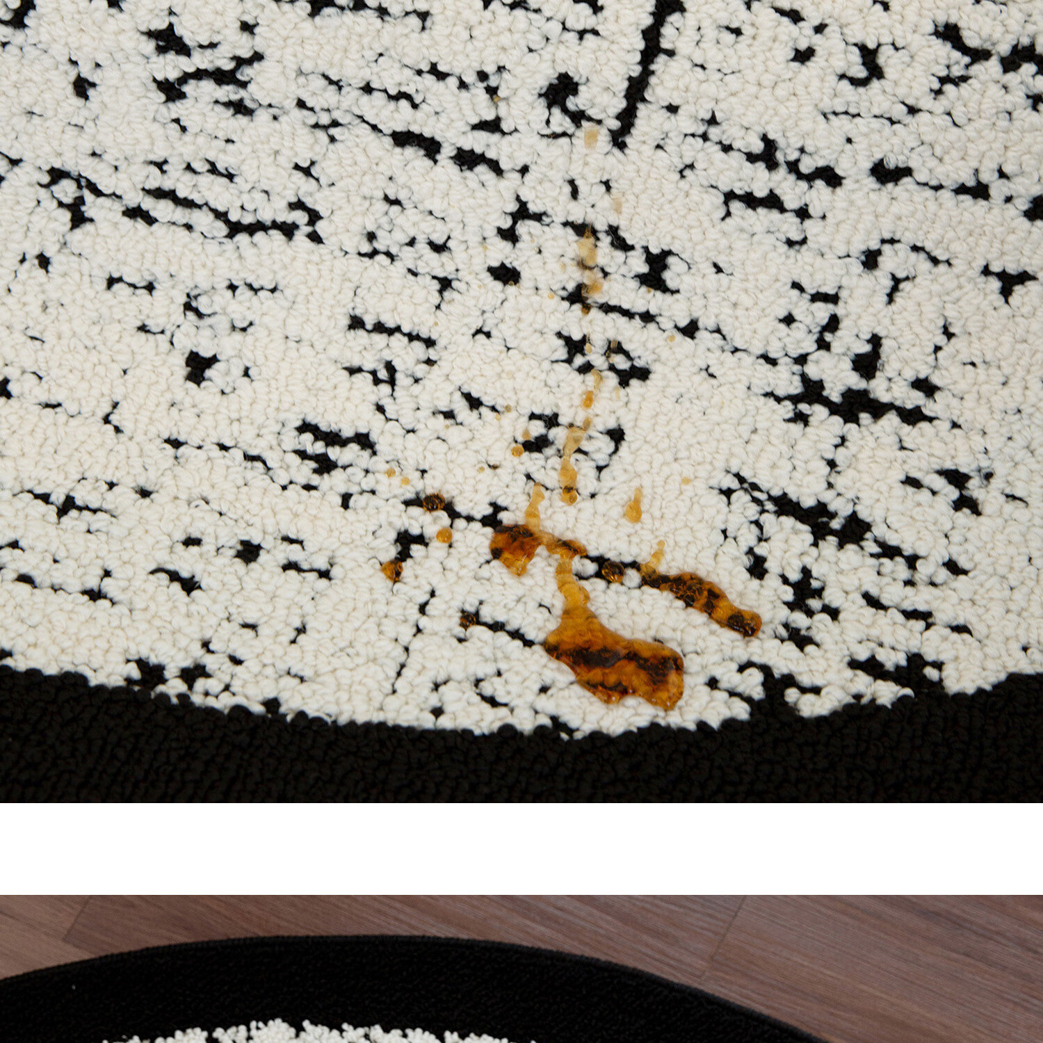 Shengwaluding Circular Carpet Mat for Bedroom, Sofa, Living Room, Luxurious Feel, Waterproof, Stain-Resistant, Washable Bedside Rug, Computer Chair Floor Mat 4