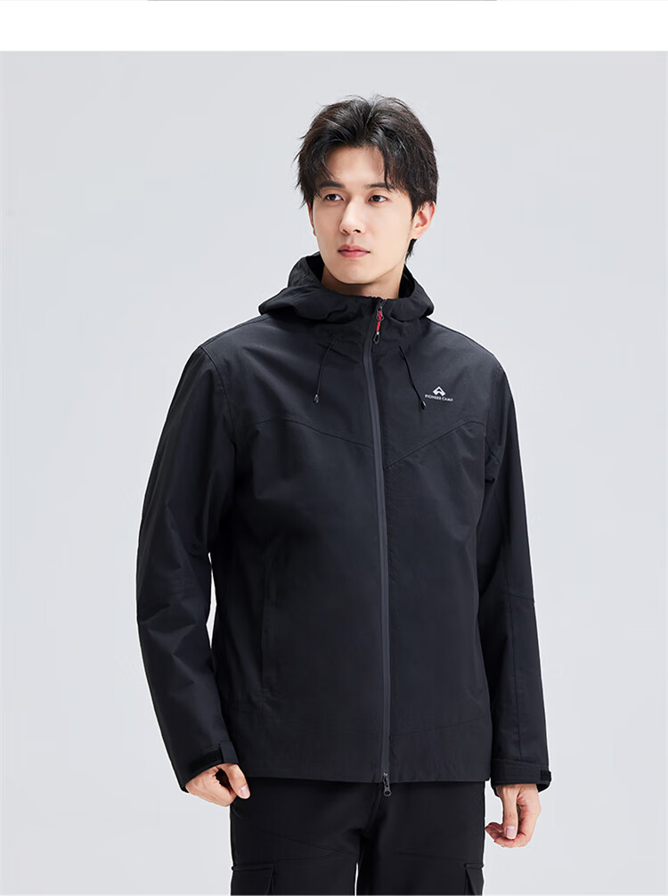 Pioneer Camp Hardshell Jacket for Men, Outdoor Travel Hiking Mountaineering Clothing, Windproof Waterproof Breathable Autumn Winter Hooded Jacket Outerwear 14