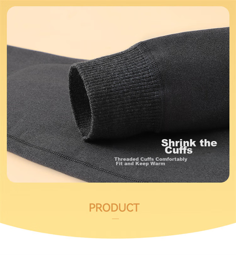 LangSha Men's Thermal Underwear, Thickened And Fleece-Lined, Autumn Pants with Wool And Silk, Knee Protection, Men's Base Layer Pants for Autumn And Winter Seasons 15