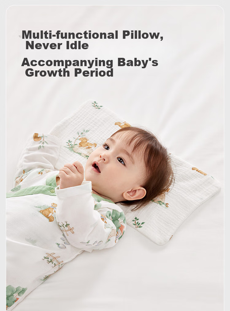 PurCotton Kids Pillow Baby Class A Antibacterial Neck Protection Biobased Soft Safe Baby Pillow 10