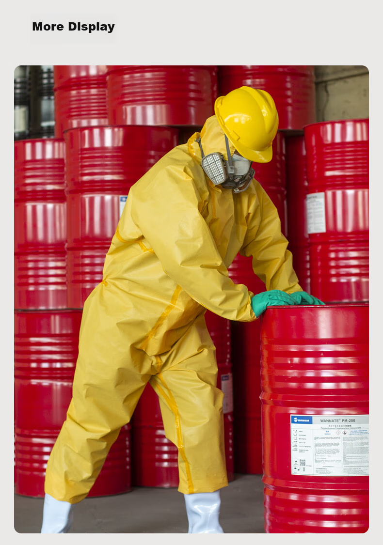 NXG Liquid Resistant Chemical Protective Suit, Laboratory Acid And Alkali Resistant Clothing, Chemical Spray Paint Pesticide Protection Suit, Size G56-L 9
