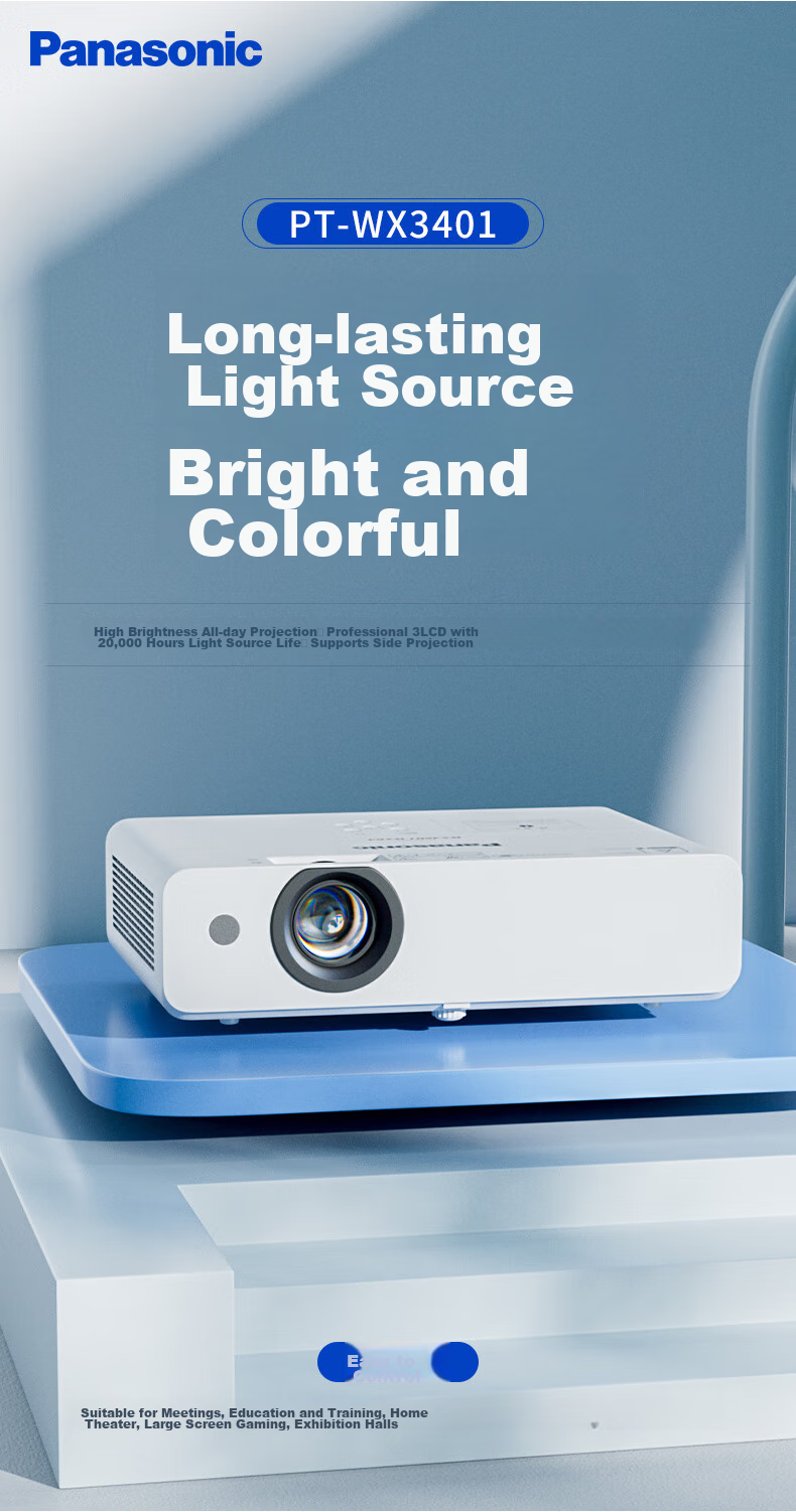Panasonic PT-X33C Projector Daytime Meeting Office Commercial Education Training Projector (3300 Lumens XGA Standard Definition 3LCD) 2