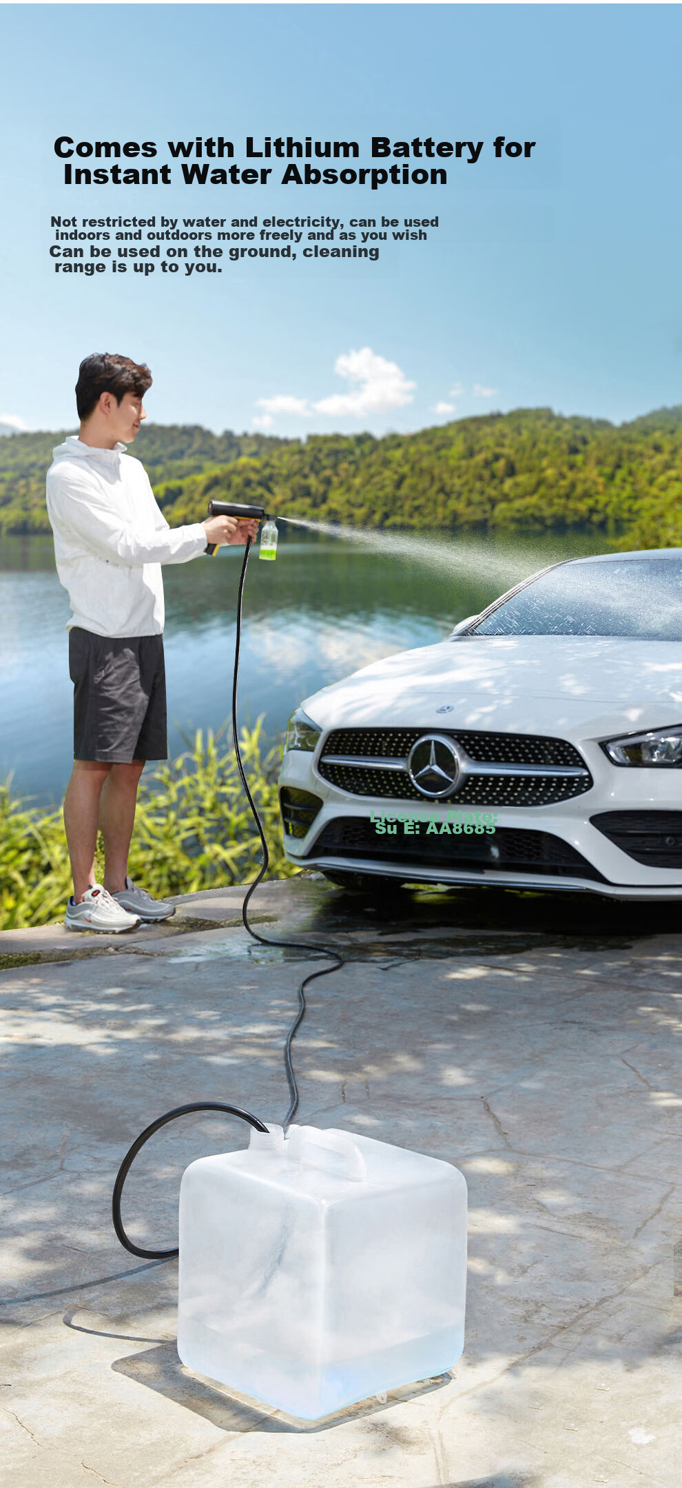 KARCHER German Wireless Car Washer, Car Washing Gun, Spray Gun, High-Pressure Water Gun, KHBAir [Major New Release] 5
