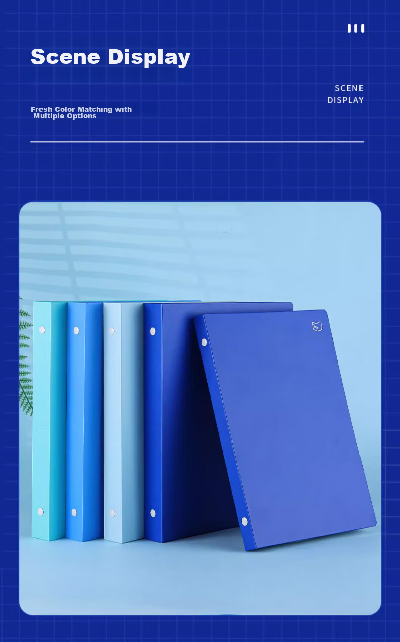 KINGJIM B5 Buckle Ring Klein Blue WJ Series Large Capacity Loose-Leaf Notebook 476TTE-GSBN02 KINGJIM Blue 10