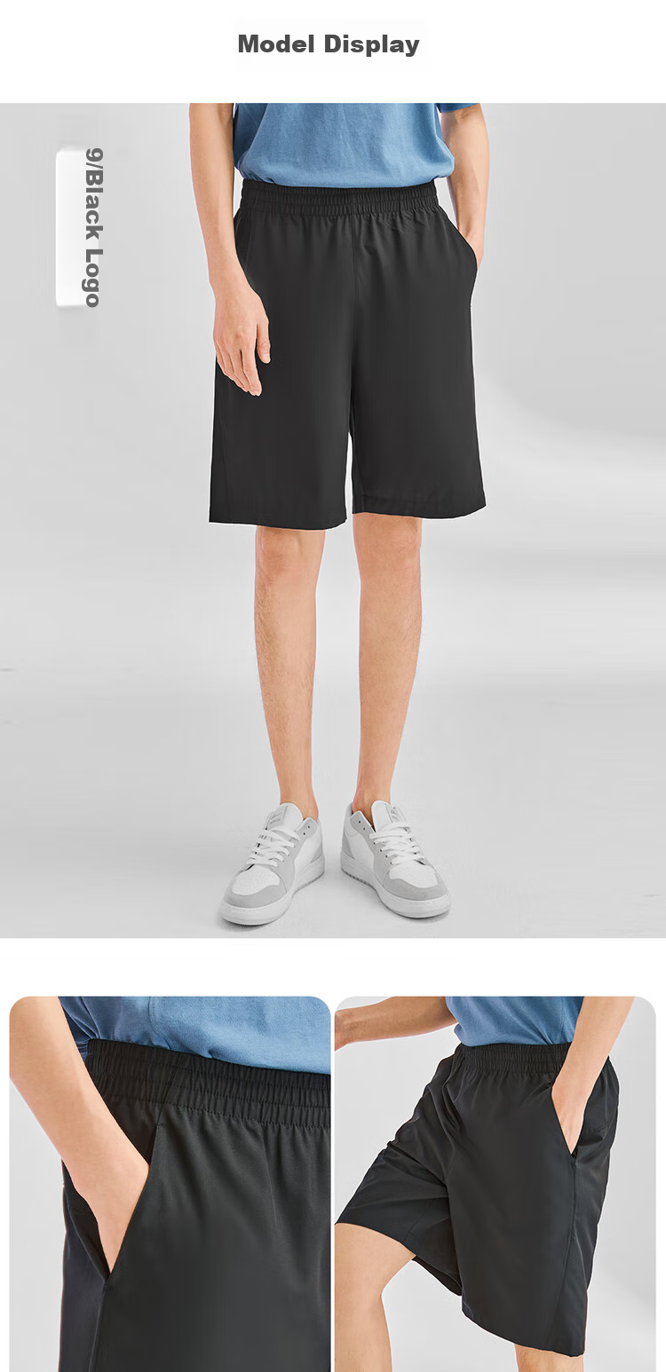Giordano Men's Woven Sports Shorts, Four-Way Stretch Five-Point Pants with Elastic Waistband, Lightweight Casual Shorts for Men 13102222 9