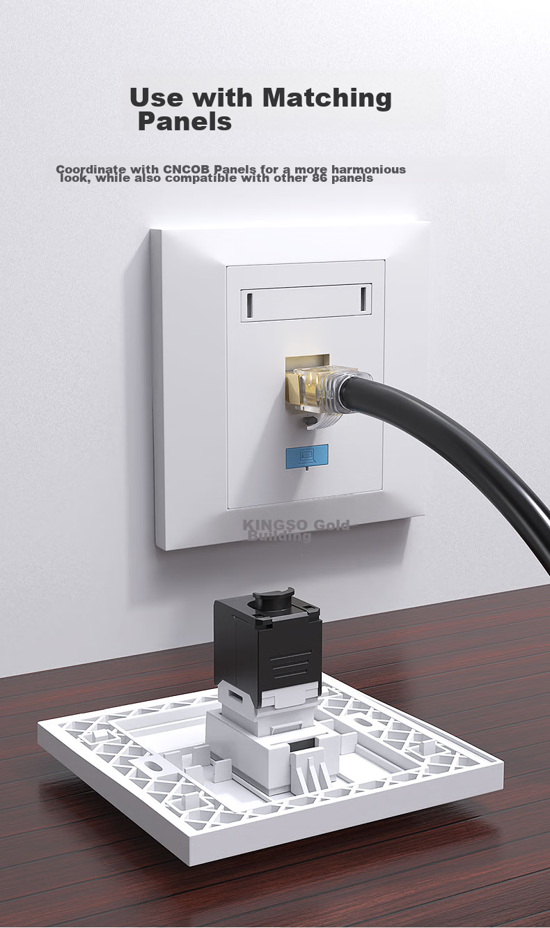 CNCOB Cat6a Network Module, Unshielded Punch-Down Free Modular RJ45 Connector, Computer Network Cable Plug-In Head, MD2006A 8