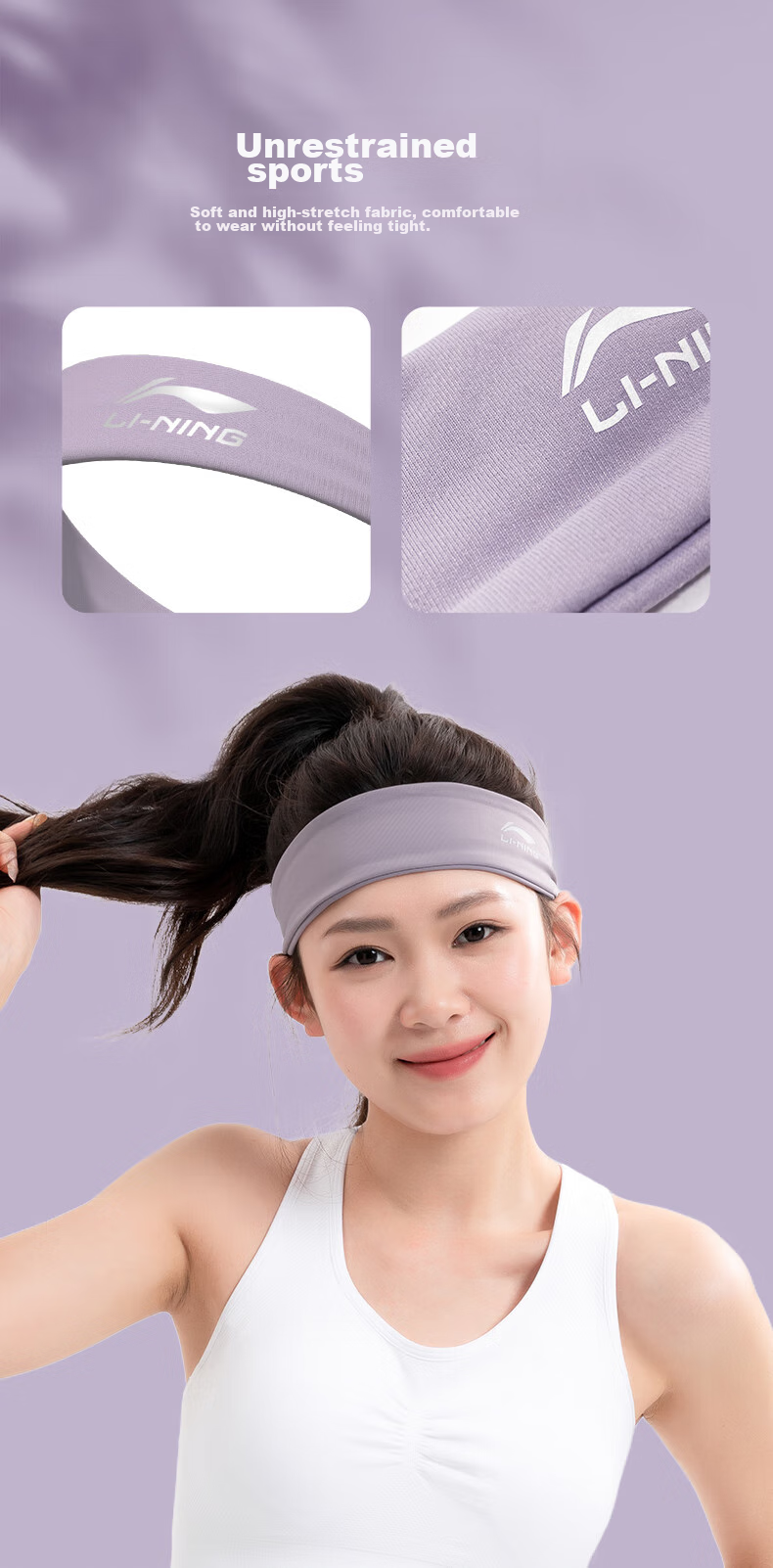 Li-Ning Sports Headband for Men And Women, Running Headband, Yoga Dance Fitness Sweat-Absorbing Headband, Sweat-Stopping Band, Forehead Protection, Basketball Hair Tie 8