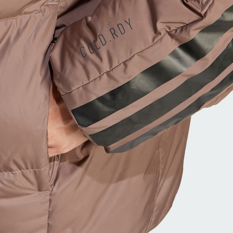 Adidas Men's Winter Regular Duck Down 600 Fill Power Brown Hooded down Jacket JM4622 A/L 4