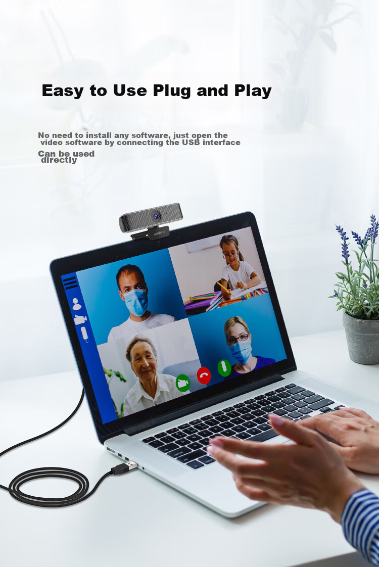 Aoni Computer Webcam, 1080P HD, Fixed Focus Mode, Student Online Class Video HD 1080P with Microphone, Desktop And Laptop USB Plug-And C16 7