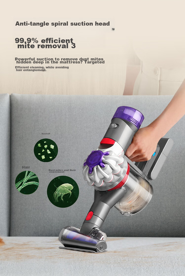 DYSON V8 Cordless Vacuum Cleaner [Upgraded Version], Handheld Wireless Vacuum Cleaner, Dust Mite Removal, Pet-Friendly, Suitable for Home Use 10