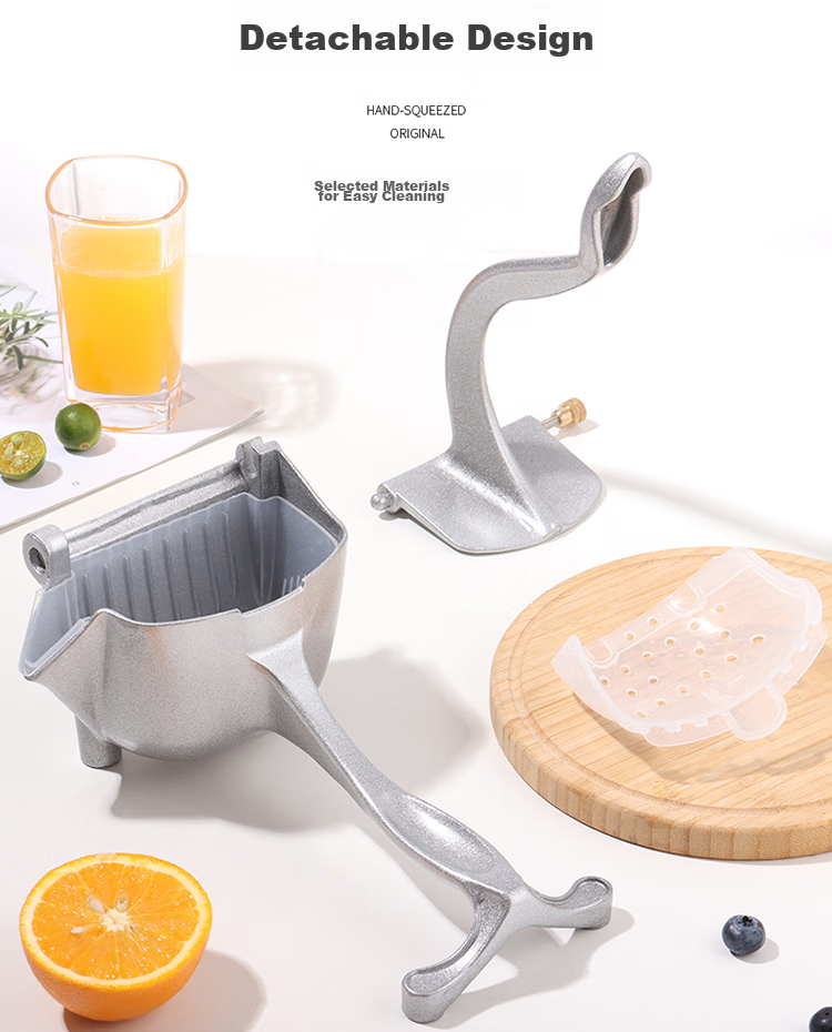 BJ Pomegranate Juicer Manual Squeezer Heavy-Duty Orange Juicer Hand-Pressed Lemon Detachable Fruit Press 6