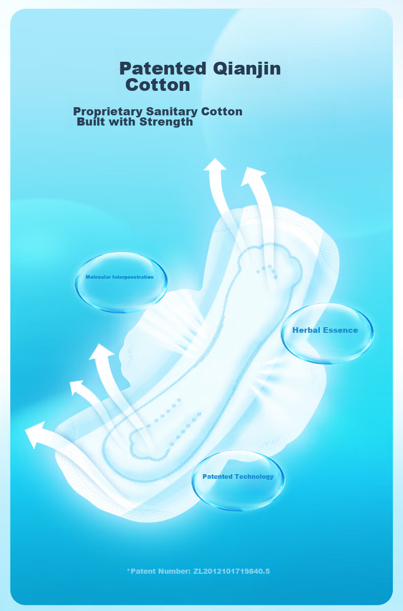 Qianjinjingya Comfortable Pure Cotton Breathable Day And Night Combination Sanitary Napkins Set, 7 Packs with 35 Pieces Each, Sold by JD, Disinfection Grade Menstrual Pads 5
