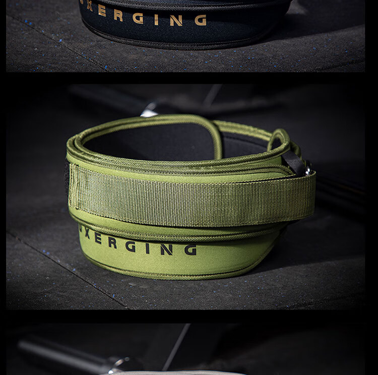 GINGPAI SPORT Professional Fitness Waist Belt for Men And Women, Anti-Slip, Squat, Deadlift Training Support Belt, Weighted Equipment Protection Gear, Green, Size S 10