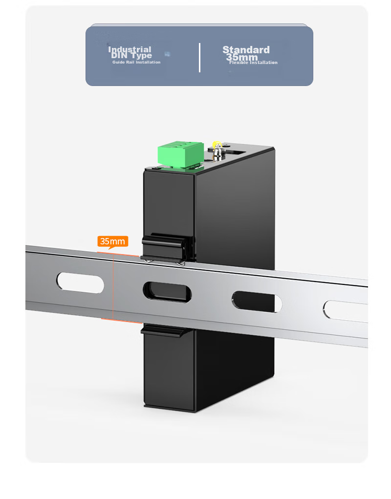NetLINK Industrial Switch, 5-Port, 100Mbps, DIN Rail Mount, Unmanaged, Wide Temperature Range, Lightning Protection, HTB-6000 7