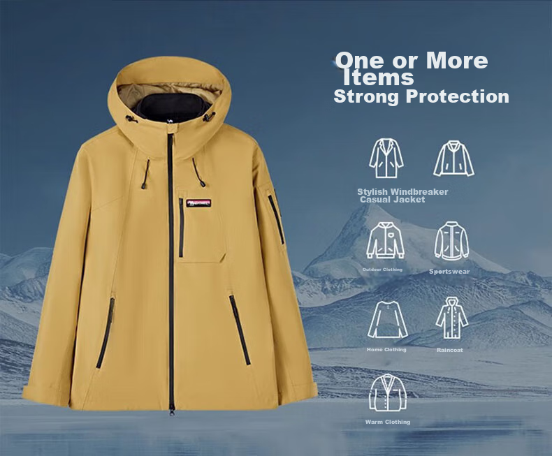 CAMEL [Wang Junkai's Choice] CAMEL King's Armor Three-In Jacket for Men And Women, Windproof And Waterproof Mountaineering Coat for Autumn And Winter 13